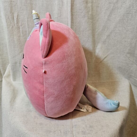 Squishmallows Sienna Pink Caticorn Cat Unicorn Rainbow Belly Mane Star Eye Plush - Picture 2 of 8